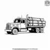 Logging Truck Load Coloring Pages