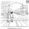 Look Both Ways Coloring Pages