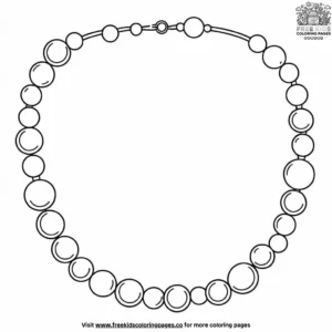 Love Beads Necklace Coloring Pages