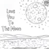 Love You to the Moon Coloring Pages