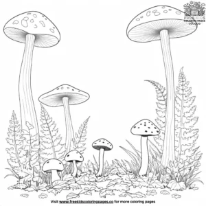 Lush Forest Undergrowth Coloring Pages