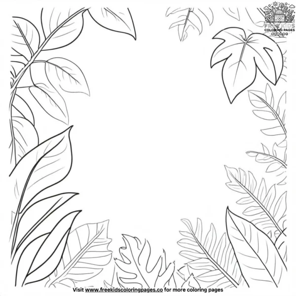 Lush jungle canopy coloring pages