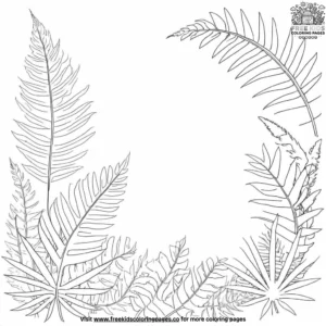 Lush Jungle Foliage Coloring Pages