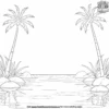 Lush Tropical Lagoon Coloring Pages