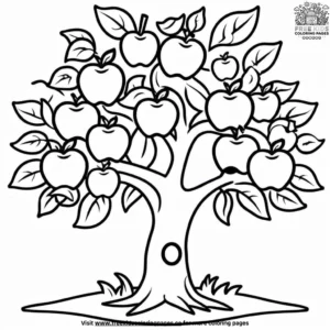 Magical Apple Tree coloring pages