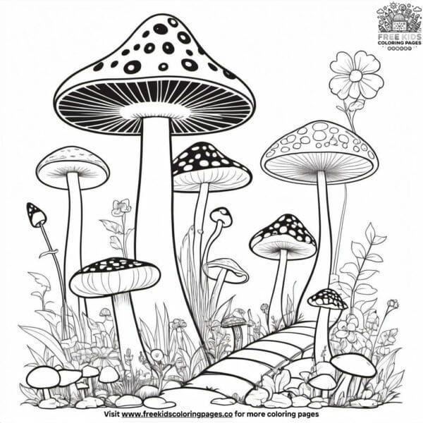 Magical fairy garden coloring pages