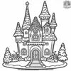 Magical Fairytale Gingerbread Castle Coloring Pages