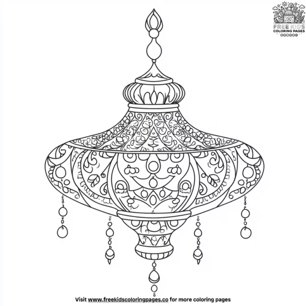 Magical lamp coloring pages