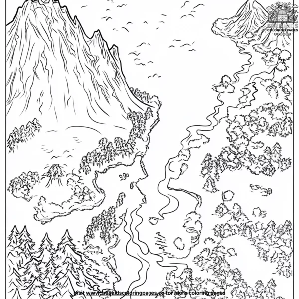 Magical map coloring pages