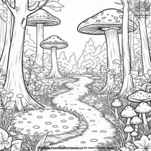 Magical Mushrooms Coloring Pages