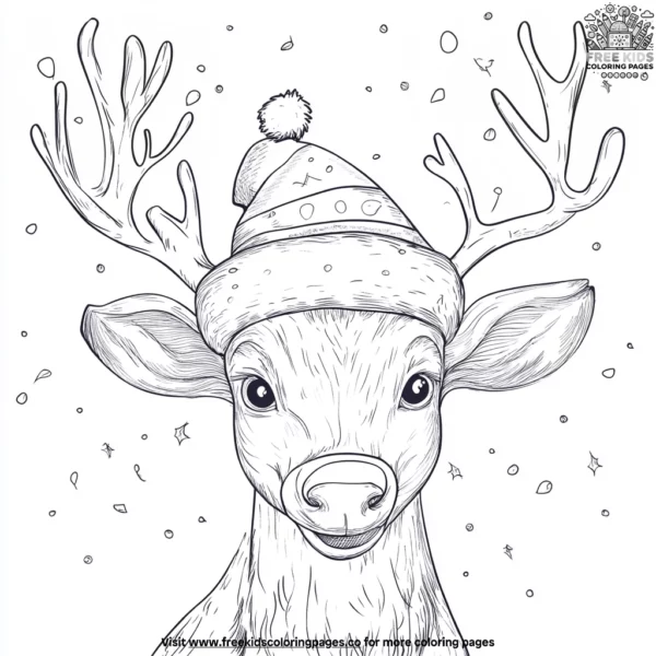 Magical reindeer coloring pages