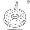 Magical Unicorn Donut Coloring Pages