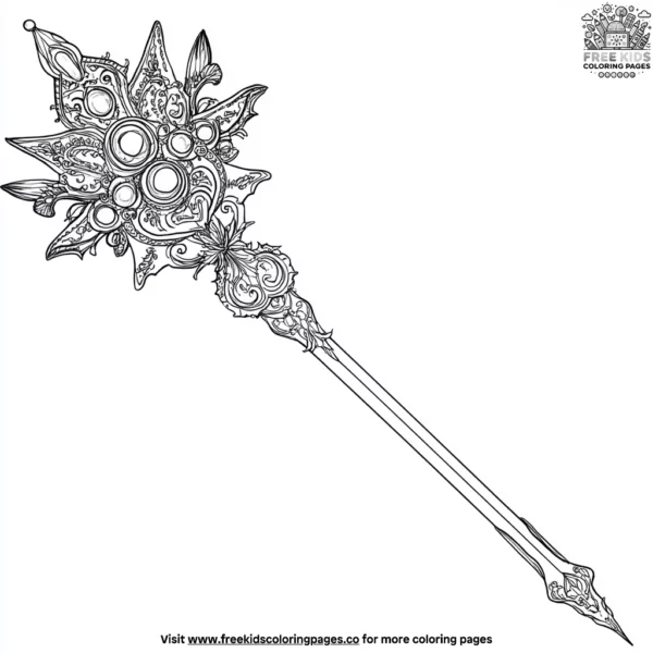 Magical wands coloring pages