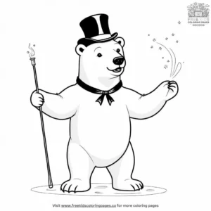 Magician Polar Bear Coloring Pages