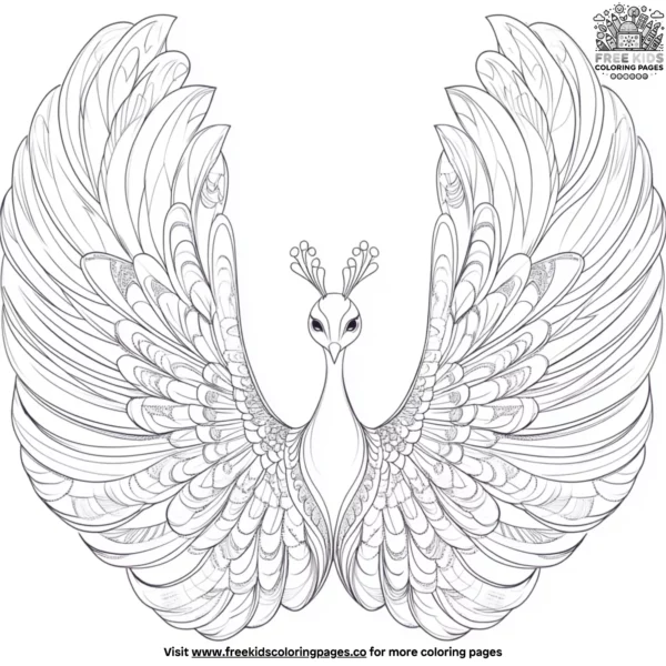 Majestic wings coloring pages