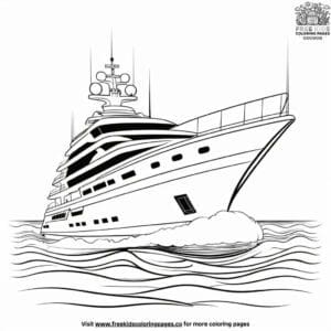 Majestic Yacht Coloring Pages