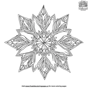 Mandala Snowflake Coloring Pages