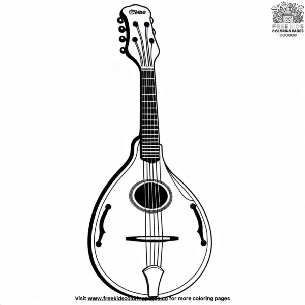 Mandolin coloring pages