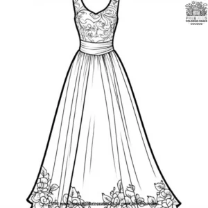 Maxi Dresses Coloring Pages