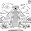 Mayan Pyramid Coloring Pages