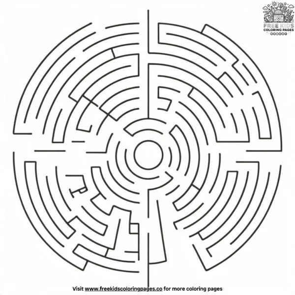 Mazes coloring pages