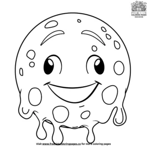 Melty Smiley Emoji Coloring Pages