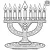 Menorah Decor Coloring Pages