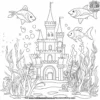 Mermaid Castle Coloring Pages