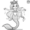 Magical Mermaid Princess Coloring Pages