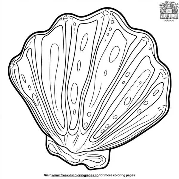 Mermaid shells coloring pages