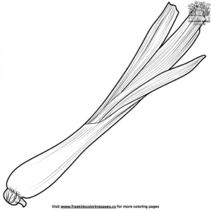 Mild leek coloring pages