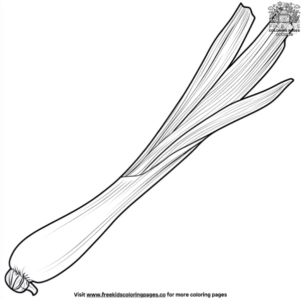 Mild leek coloring pages