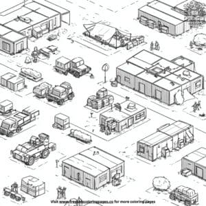 Military base coloring pages