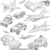 Military Vehicle Coloring Pages