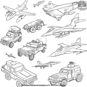 Military Vehicle Coloring Pages