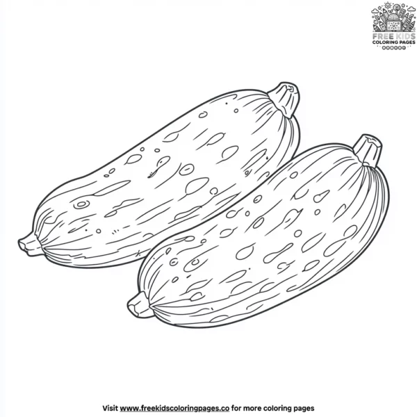 Mini gherkin coloring pages