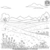 Misty Morning Meadow Coloring Pages