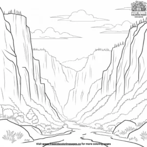 Misty Mountain Gorge Coloring Pages