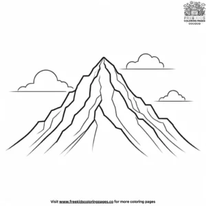 Misty Mountain Peak Coloring Pages