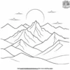 Misty Mountain Sunrise Coloring Pages