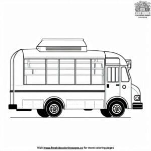 Mobile Library Bus Coloring Pages