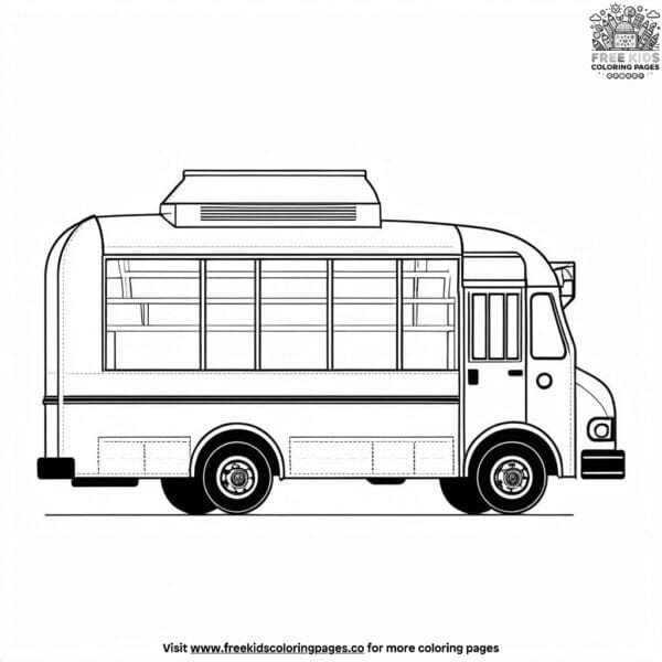 Mobile library bus coloring pages