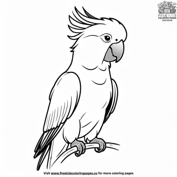 Moluccan parrot coloring pages