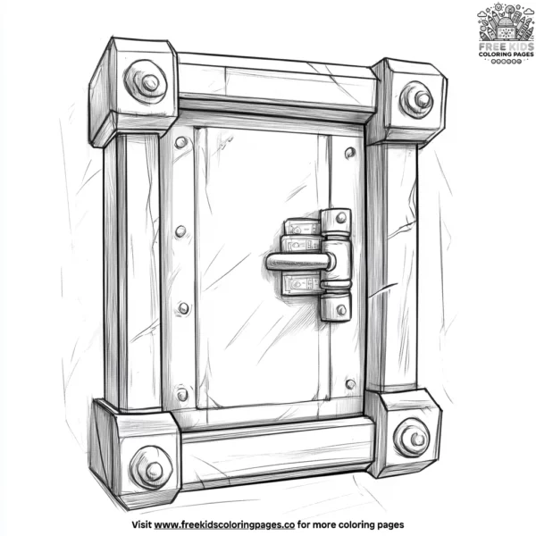 Money vault coloring pages