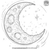 Moon Art Coloring Pages