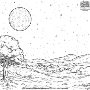 Moon beam coloring pages