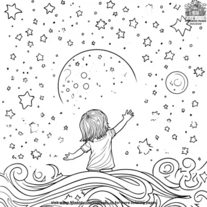 Moon Child Coloring Pages