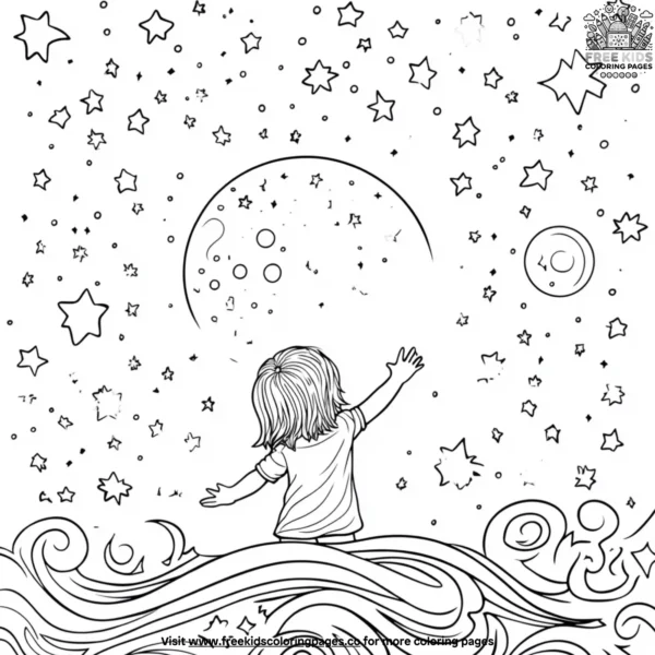 Moon child coloring pages