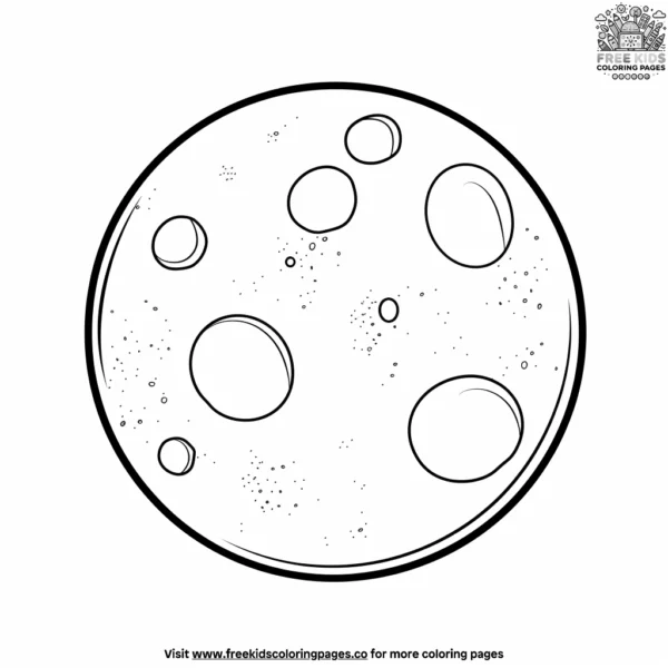 Moon emoji coloring pages