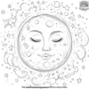 Moon Face Coloring Pages